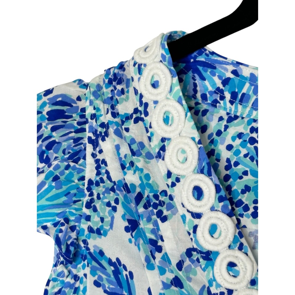 Lilly‎ Pulitzer Joan Tunic Dress Medium Shell Me you Love Me Print Floral Resort - Picture 4 of 12